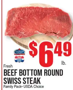 Extra Supermarket FRESH BEEF BOTTOM ROUND SWISS STEAK offer