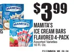 Extra Supermarket MAMITA'S ICE CREAM BARS FLAVORED 4-PACK offer