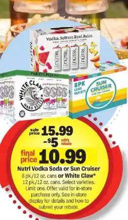 Meijer Nutrl Vodka Soda or Sun Cruiser offer