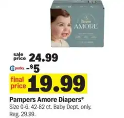 Meijer Pampers Amore Diapers offer