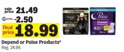 Meijer Depend or Poise Products offer