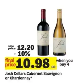 Meijer Josh Cellars Cabernet Sauvignon or Chardonnay offer