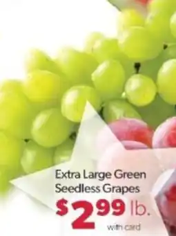 Family Fare Extra Large Green Seedless Grapes offer