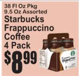 SuperFresh 9.5 Oz Assorted Starbucks Frappuccino Coffee offer