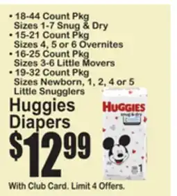 SuperFresh Huggies Diapers offer