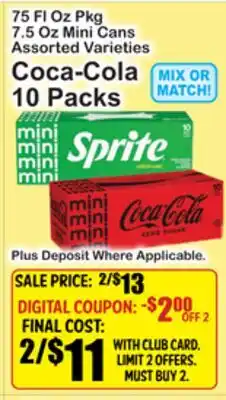 SuperFresh Coca-Cola 10 Packs offer