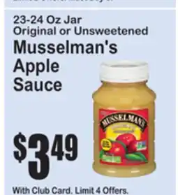 SuperFresh Musselman's Apple Sauce offer