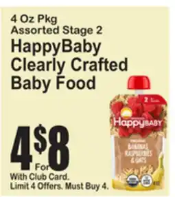 SuperFresh HappyBaby Clearly Crafted Baby Food offer