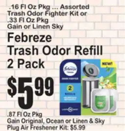 SuperFresh Febreze Trash Odor Refill offer