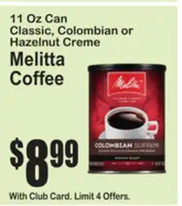 SuperFresh Melitta Coffee offer