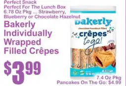 SuperFresh Bakerly Individually Wrapped Filled Crêpes offer