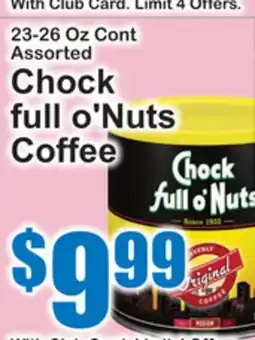 SuperFresh Chock full o'Nuts Coffee offer