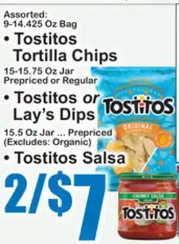 SuperFresh • Tostitos Tortilla Chips • Tostitos or Lay's Dips • Tostitos Salsa offer
