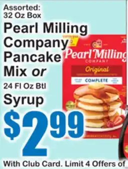 SuperFresh Pearl Milling Company Pancake Mix or 24 Fl Oz Btl Syrup offer
