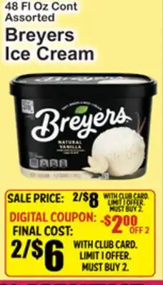 SuperFresh Breyers Ice Cream offer