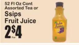 SuperFresh 52 Fl Oz Cont Assorted Tea or Ssips Fruit Juice offer