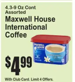 SuperFresh Maxwell House International Coffee offer