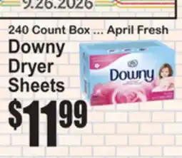 SuperFresh Downy Dryer Sheets offer