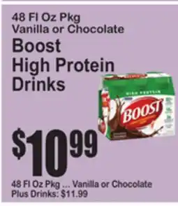 SuperFresh 48 Fl Oz Pkg Vanilla or Chocolate Boost High Protein Drinks offer