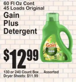 SuperFresh Gain Plus Detergent offer
