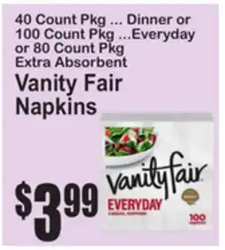 SuperFresh Vanity Fair Napkins offer