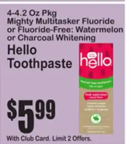 SuperFresh Hello Toothpaste offer