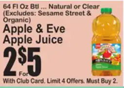 SuperFresh Apple & Eve Apple Juice offer