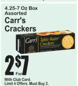 SuperFresh Carr's Crackers offer