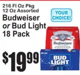 SuperFresh 216 Fl Oz Pkg 12 Oz Assorted Budweiser or Bud Light offer