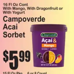 SuperFresh Campoverde Acai Sorbet offer