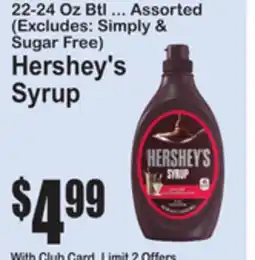 SuperFresh Hershey's Syrup offer