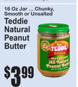 SuperFresh Teddie Natural Peanut Butter offer