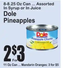 SuperFresh Dole Pineapples offer