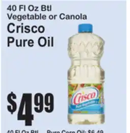 SuperFresh 40 Fl Oz Btl Vegetable or Canola Crisco Pure Oil offer