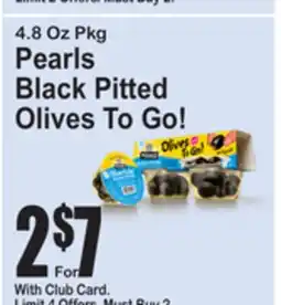 SuperFresh 4.8 Oz Pkg Pearls Black Pitted Olives To Go! offer