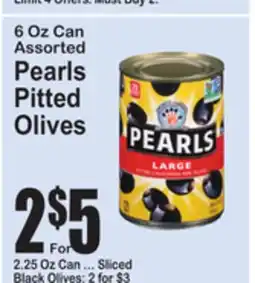 SuperFresh 6 Oz Can Assorted Pearls Pitted Olives offer