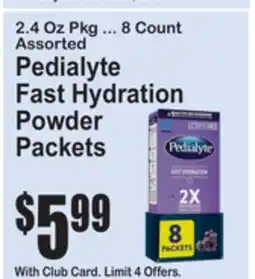 SuperFresh Pedialyte Fast Hydration Powder Packets offer