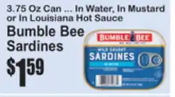 SuperFresh Bumble Bee Sardines offer