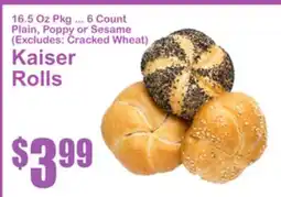SuperFresh Kaiser Rolls offer
