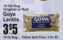 SuperFresh Goya Lentils offer