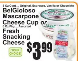 SuperFresh BelGioioso Mascarpone Cheese Cup or Fresh Snacking Cheese offer