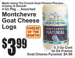 SuperFresh Montchevre Goat Cheese Logs offer