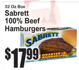 SuperFresh Sabrett 100% Beef Hamburgers offer