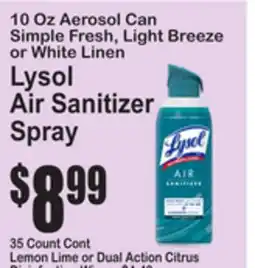 SuperFresh Lysol Air Sanitizer Spray offer