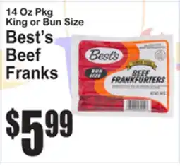 SuperFresh Best's Beef Franks offer