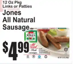 SuperFresh Jones All Natural Sausage offer