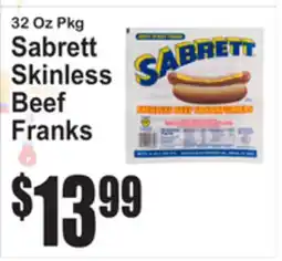 SuperFresh Sabrett Skinless Beef Franks offer