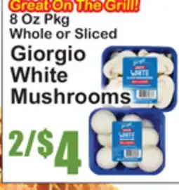 SuperFresh 8 Oz Pkg Whole or Sliced Giorgio White Mushrooms offer