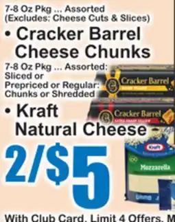 SuperFresh • Cracker Barrel Cheese Chunks • Kraft Natural Cheese offer