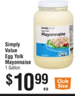 Smart & Final Simply Value Egg Yolk Mayonnaise offer